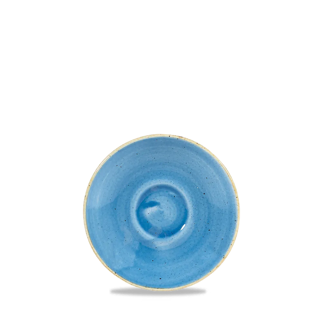 Churchill Stonecast Cornflower Blue espressoschotel 11 cm – kobaltblauw porseleinen schoteltje voor café en bar