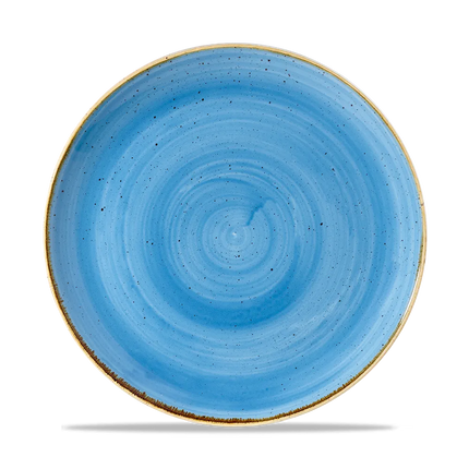 Churchill Stonecast Cornflower Blue coupebord Ø 26 cm – kobaltblauw reactief glazuur bord voor fine dining