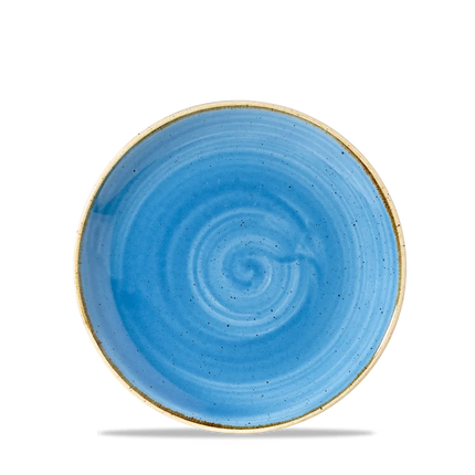 Churchill Stonecast Cornflower Blue coupebord Ø 17 cm – klein kobaltblauw porseleinen bordje voor horeca