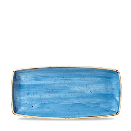Churchill Stonecast Cornflower Blue ovaal bord 30 cm – kobaltblauw porseleinen bord voor fine dining