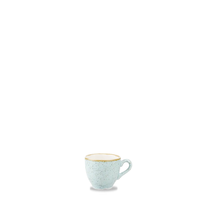 Churchill Stonecast Duck Egg espressokopje 104 ml – zachtblauw porseleinen kopje voor bar en café