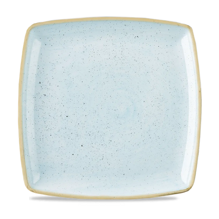 Churchill Stonecast Duck Egg diep vierkant bord 26 cm – zachtblauw gemarmerd porseleinen bord voor restaurants