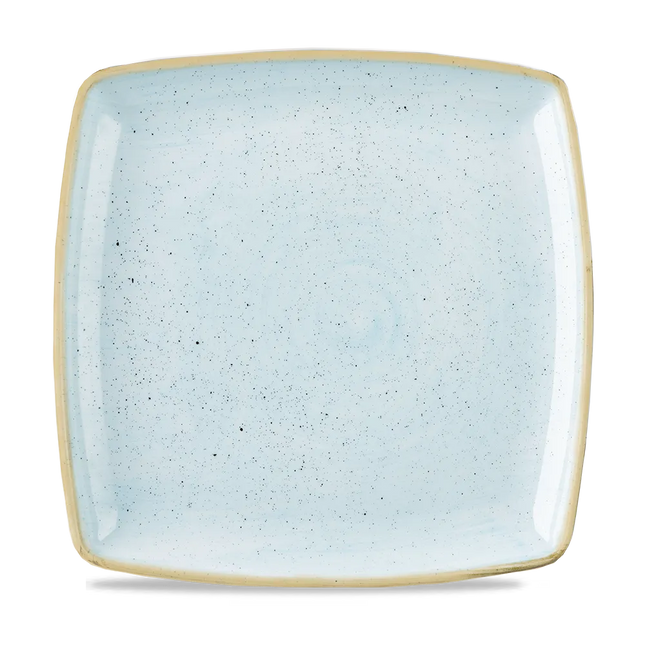 Churchill Stonecast Duck Egg diep vierkant bord 26 cm – zachtblauw gemarmerd porseleinen bord voor restaurants