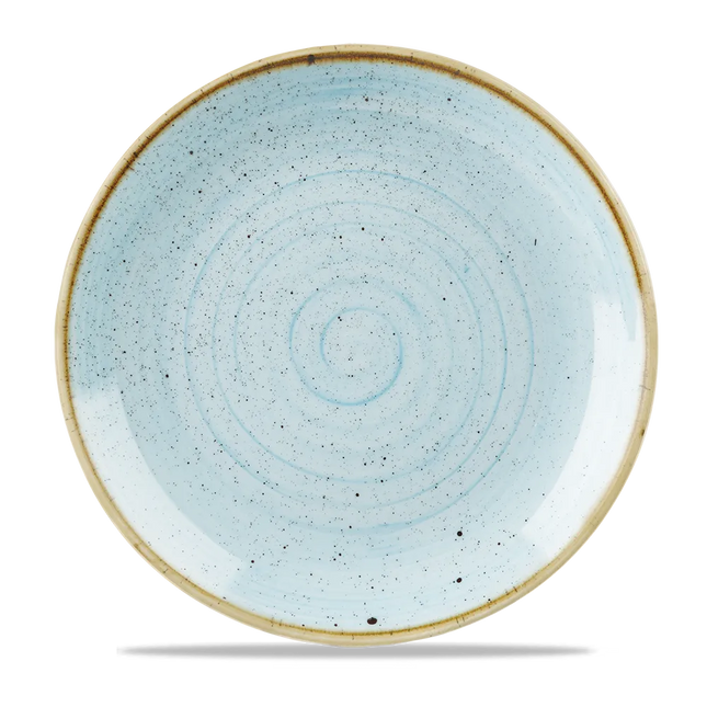 Churchill Stonecast Duck Egg evolve coupebord Ø 26 cm – zachtblauw reactief glazuur bord voor fine dining