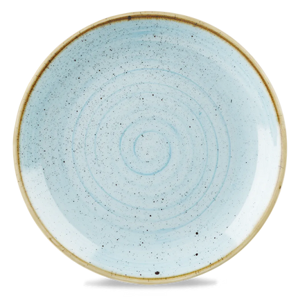 Churchill Stonecast Duck Egg evolve coupebord Ø 30 cm – groot zachtblauw porseleinen bord voor horeca