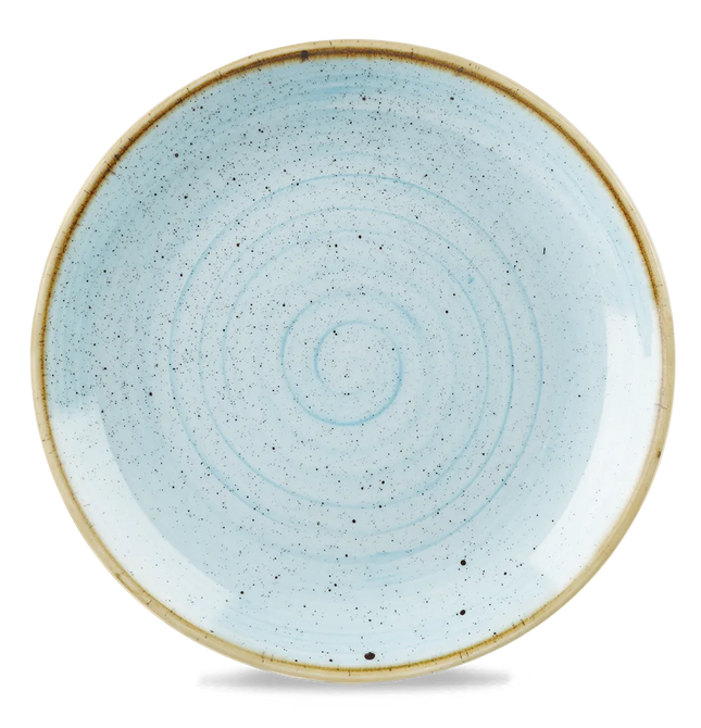 Churchill Stonecast Duck Egg evolve coupebord Ø 30 cm – groot zachtblauw porseleinen bord voor horeca