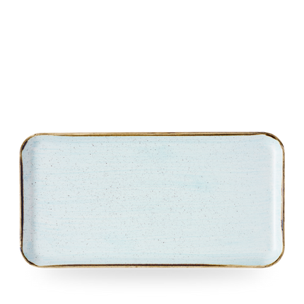 Churchill Stonecast Duck Egg Blue rechthoekig bord 35 x 18 cm