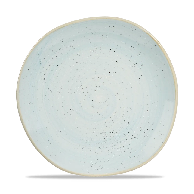Churchill Stonecast Duck Egg rond bord met rand Ø 26,4 cm – zachtblauw porseleinen bord voor restaurants