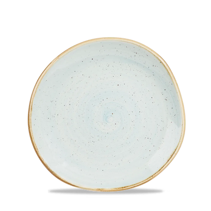 Churchill Stonecast Duck Egg rond bord met rand Ø 18,6 cm – klein zachtblauw porseleinen bordje voor horeca