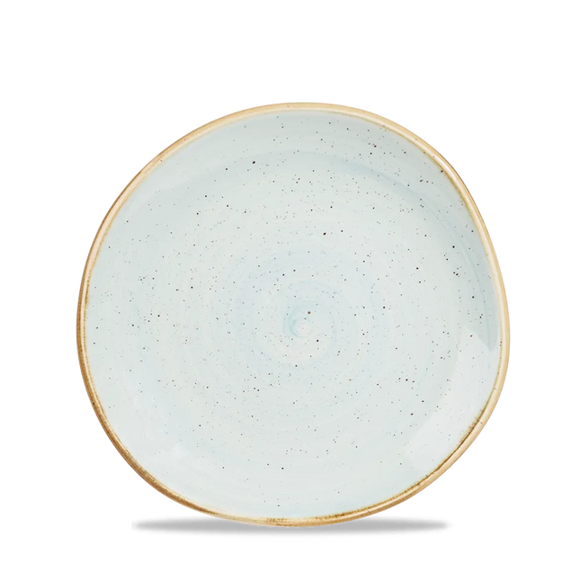 Churchill Stonecast Duck Egg rond bord met rand Ø 18,6 cm – klein zachtblauw porseleinen bordje voor horeca