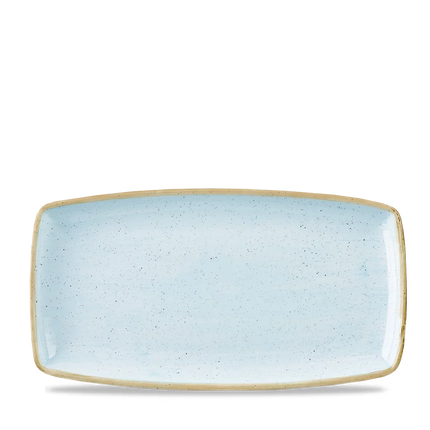 Churchill Stonecast Duck Egg ovaal bord 34,5 x 18,5 cm – groot zachtblauw bord voor restaurants