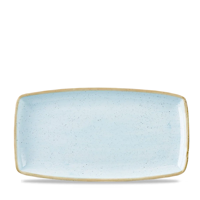 Churchill Stonecast Duck Egg ovaal bord 34,5 x 18,5 cm – groot zachtblauw bord voor restaurants