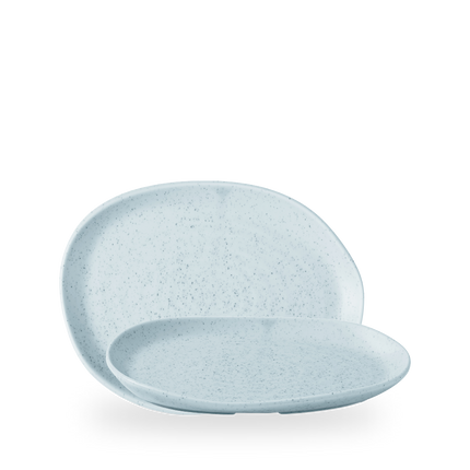 Churchill Stonecast Duck Egg Organic serveerschaal 26 x 20 cm – eendenblauw porseleinen schaal voor hoofdgerechten