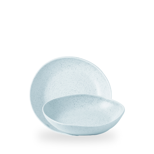 Churchill Stonecast Duck Egg Natural Organic Deep Bowl 22 cm – diepe porseleinen kom – set van 6 – APS Glass & Bar Supply