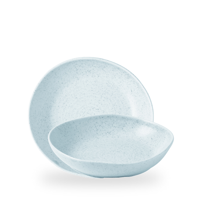 Churchill Stonecast Duck Egg Organic diepe kom 25 cm – eendenblauw porseleinen kom voor soep en salade