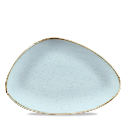 Churchill Stonecast Duck Egg driehoekig chefsbord 30,5x20,5 cm – groot zachtblauw bord voor fine dining