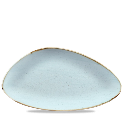 Churchill Stonecast Duck Egg driehoekig chefsbord 35,6x18,8 cm – extra groot zachtblauw bord voor horeca