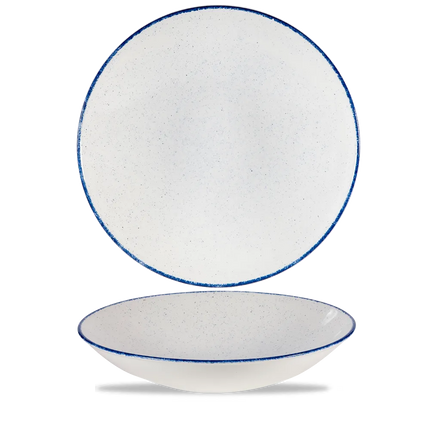Churchill Stonecast Hints Indigo coupe buffetkom Ø 39 cm – diepblauwe grote presentatiekom voor buffet en horeca