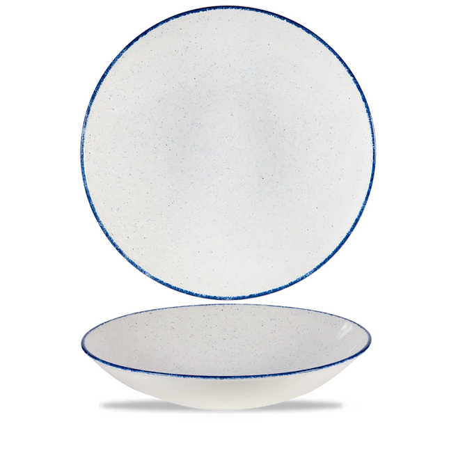 Churchill Stonecast Hints Indigo coupe buffetkom Ø 39 cm – diepblauwe grote presentatiekom voor buffet en horeca