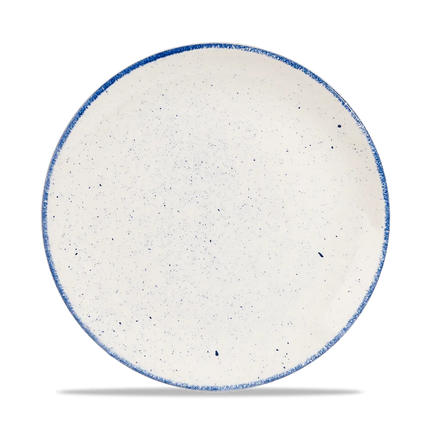 Churchill Stonecast Hints Indigo evolve coupebord Ø 26 cm – diepblauw reactief glazuur bord voor fine dining