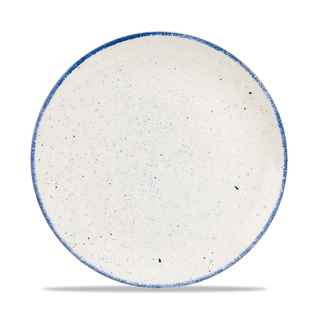 Churchill Stonecast Hints Indigo evolve coupebord Ø 26 cm – diepblauw reactief glazuur bord voor fine dining
