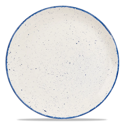Churchill Stonecast Hints Indigo evolve coupebord Ø 32,4 cm – groot diepblauw porseleinen bord voor restaurants