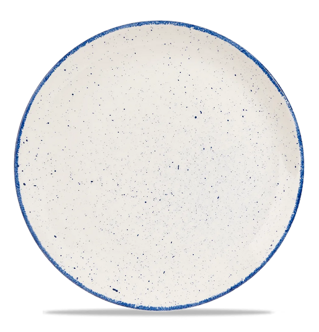 Churchill Stonecast Hints Indigo evolve coupebord Ø 32,4 cm – groot diepblauw porseleinen bord voor restaurants