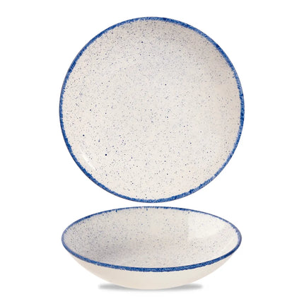 Churchill Stonecast Hints Indigo evolve coupekom Ø 24,8 cm – diepblauw reactief glazuur kom voor fine dining