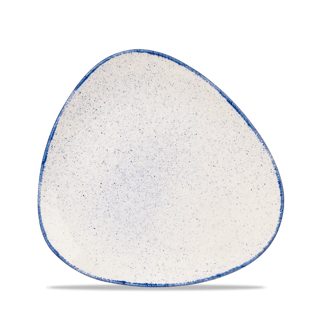 Churchill Stonecast Hints Indigo Lotus bord Ø 23 cm – diepblauw gemarmerd porseleinen bord voor restaurants