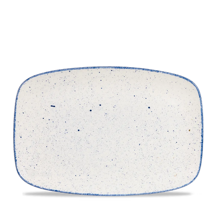 Churchill Stonecast Hints ovaal chefsbord 34,4 x 23,4 cm – groot diepblauw bord voor restaurants