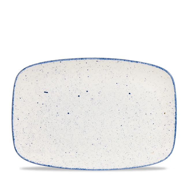 Churchill Stonecast Hints ovaal chefsbord 34,4 x 23,4 cm – groot diepblauw bord voor restaurants
