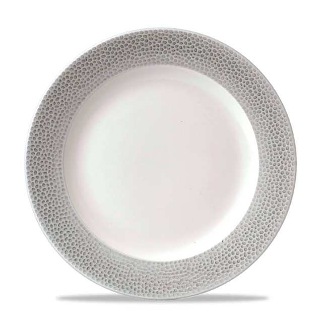 Isla Spinwash Shale Grey Profile Footed Plate 26cm 12/box