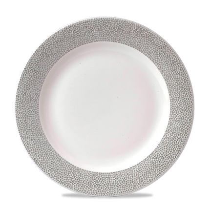 Churchill Isla Spinwash Shale Grey Profile bord brede rand Ø 30 cm – grijs porseleinen bord voor fine dining