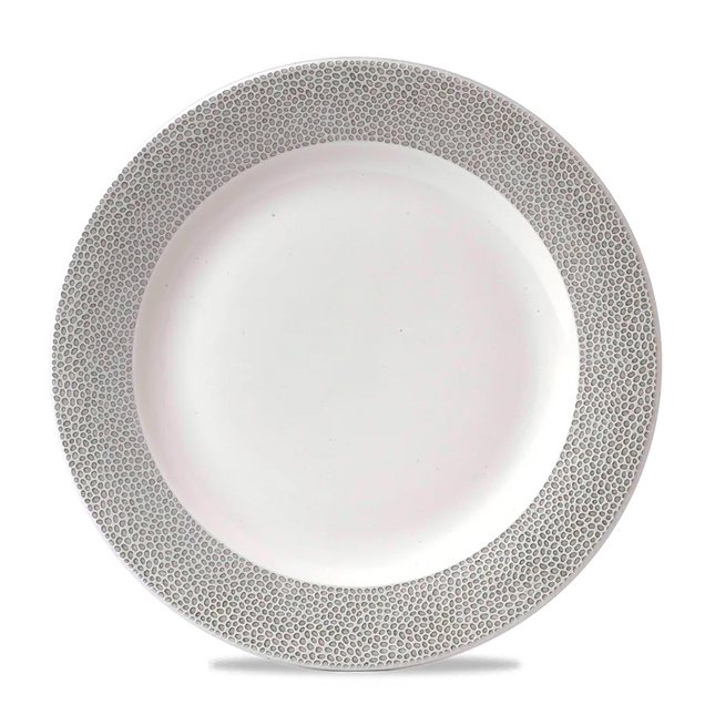 Churchill Isla Spinwash Shale Grey Profile bord brede rand Ø 30 cm – grijs porseleinen bord voor fine dining