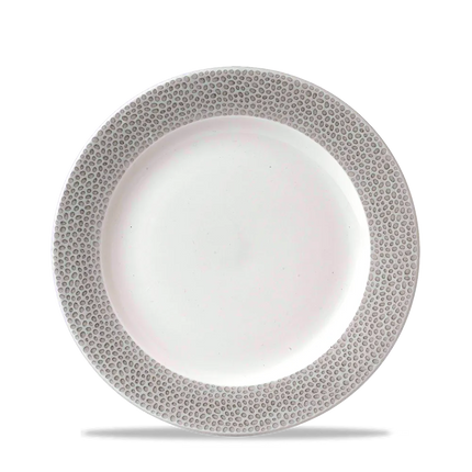 Churchill Isla Spinwash Shale Grey Profile bord op voet Ø 23,4 cm – grijs porseleinen bord voor horeca