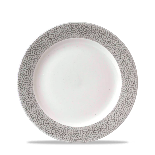 Churchill Isla Spinwash Shale Grey Profile bord op voet Ø 23,4 cm – grijs porseleinen bord voor horeca