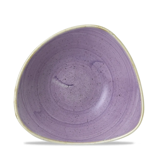 Churchill Stonecast Lavender Lotus kom Ø 23,5 cm – lila gemarmerd porseleinen kom voor restaurants