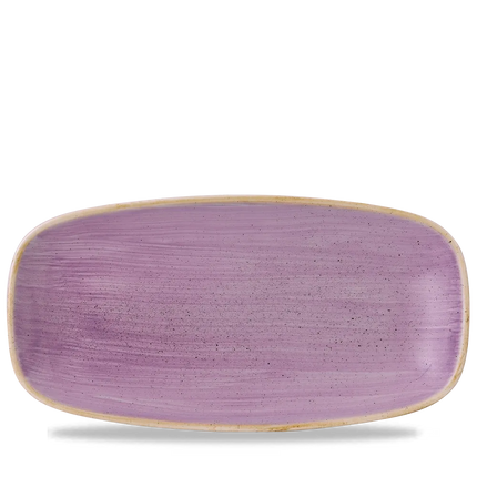 Churchill Stonecast Lavender ovaal chefsbord 29,8 x 15,3 cm – lila porseleinen bord voor fine dining
