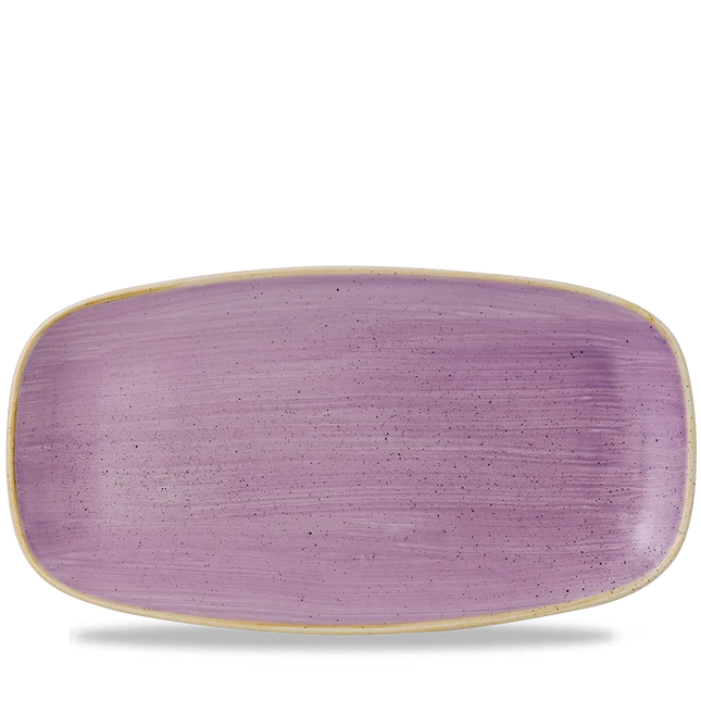 Churchill Stonecast Lavender ovaal chefsbord 35,5 x 18,9 cm – groot lila porseleinen bord voor horeca