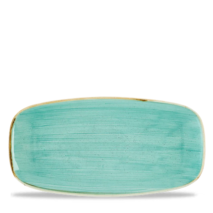Churchill Stonecast Mint chef's ovaal bord 29,8x15,3 cm – mintgroen bord voor fine dining