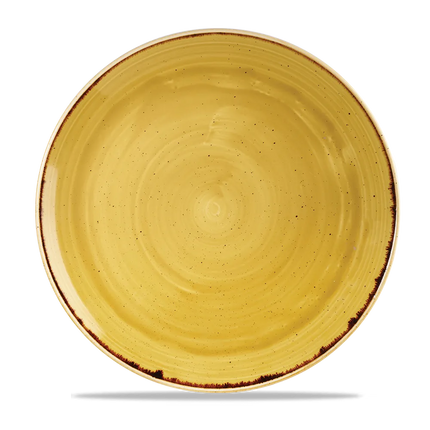 Churchill Stonecast Mustard evolve coupebord Ø 29 cm – mosterdgeel porseleinen bord voor horeca