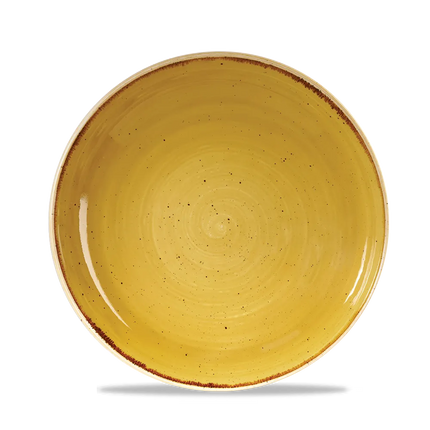 Churchill Stonecast Mustard evolve coupekom Ø 25 cm – mosterdgeel reactief glazuur kom voor horeca