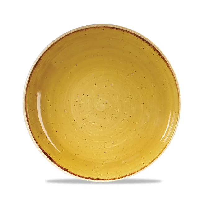Churchill Stonecast Mustard evolve coupekom Ø 25 cm – mosterdgeel reactief glazuur kom voor horeca