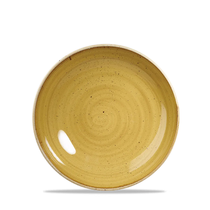 Churchill Stonecast Mustard evolve coupebord Ø 17 cm – klein mosterdgeel porseleinen bordje voor restaurants