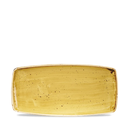 Stonecast Mustard Oblong Plate 30cm 12/box