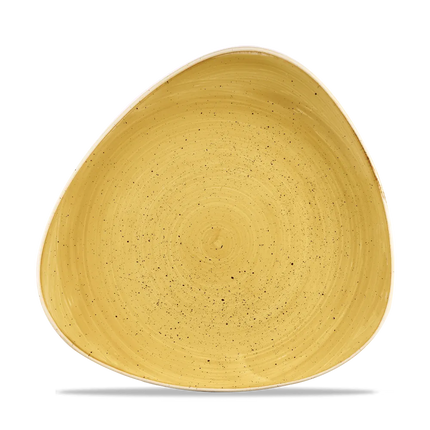 Churchill Stonecast Mustard Lotus bord Ø 26,5 cm – mosterdgeel porseleinen bord voor horeca