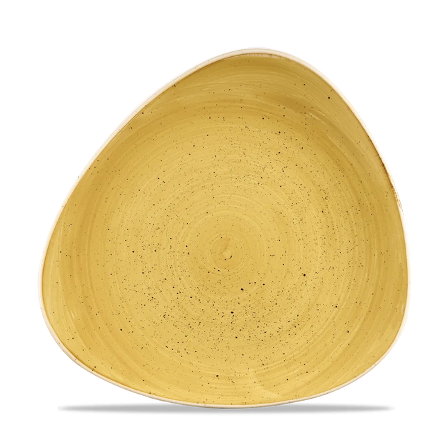 Churchill Stonecast Mustard Lotus bord Ø 26,5 cm – mosterdgeel porseleinen bord voor horeca