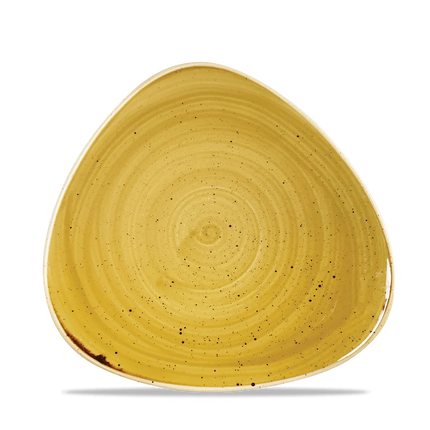 Churchill Stonecast Mustard Lotus bord Ø 18 cm – klein mosterdgeel porseleinen bordje voor fine dining