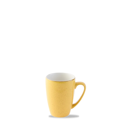 Churchill Stonecast Mustard mok 340 ml – gespikkelde porseleinen mok voor koffie en thee