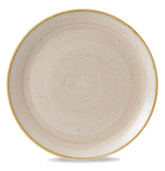 Churchill Stonecast Nutmeg Cream evolve coupebord Ø 32,4 cm – groot crèmekleurig bord voor fine dining